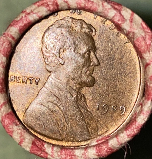 1 US Lincoln Wheat Cent 1C Penny Roll 1909-P/1909 VDB (50 Coins) 40%+ Pre-1940