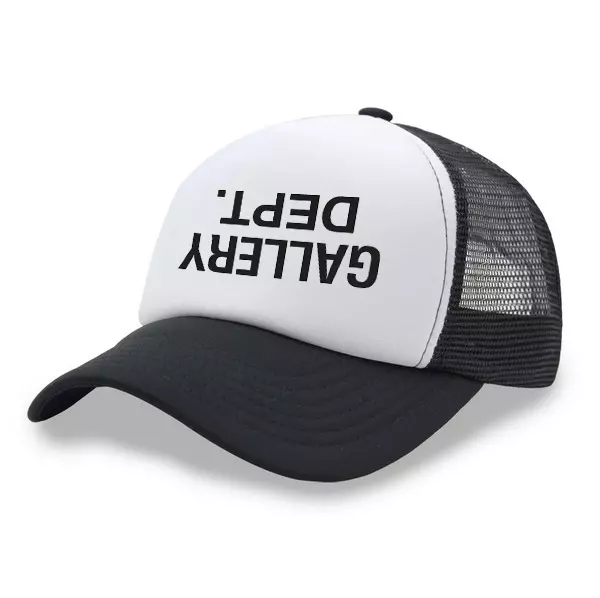 Upside Down Gallery Dept  Black & White Trucker Hat - Logo - New