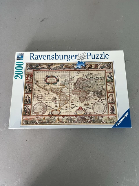 Puzzle Ravensburger De 18 000 Pièces – Cartes Du Monde Historiques – Édition 2002 – Neuf Sous Cellophane