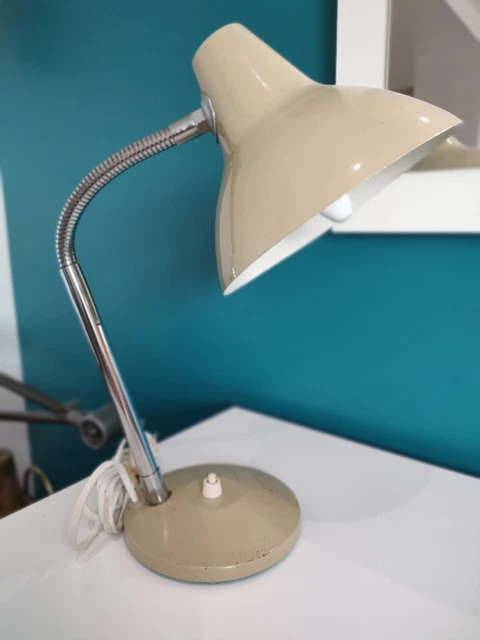 Ancienne lampe de bureau articulée orientable en métal luminaire vintage
