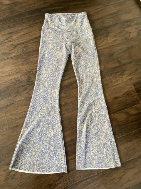 NEW FREE PEOPLE MOVEMENT X ONZIE Sz M/L BELL PANTS FLORAL PRINTED YOGA FLARES 2