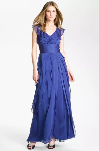 Adrianna Papell Tiered Chiffon Gown - Size 10 (#210 B)