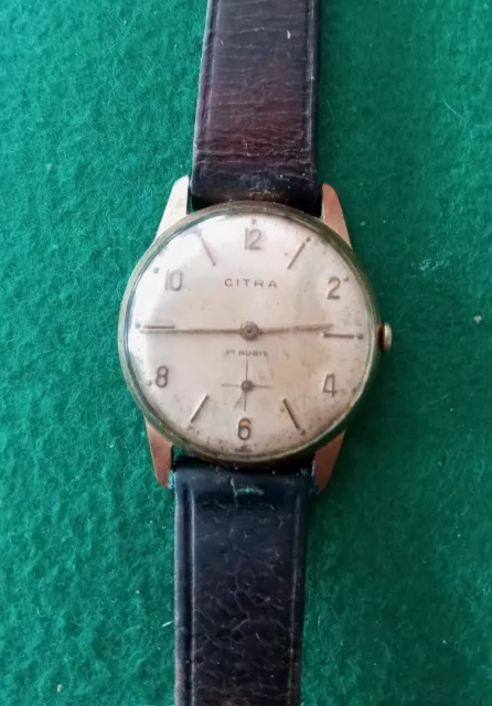 Reloj Antiguo Marca " Citra 17 Rubis " Años 50/60