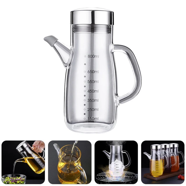 Leakproof Oil Pot Glass Oiler Water Pitcher Glass Stainless Steel