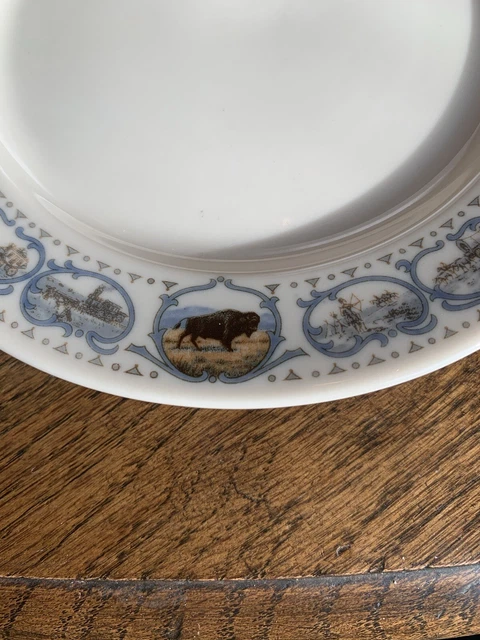 Union Pacific Railroad China Overland Historical Bread Plate Syracuse Old Ivory 2