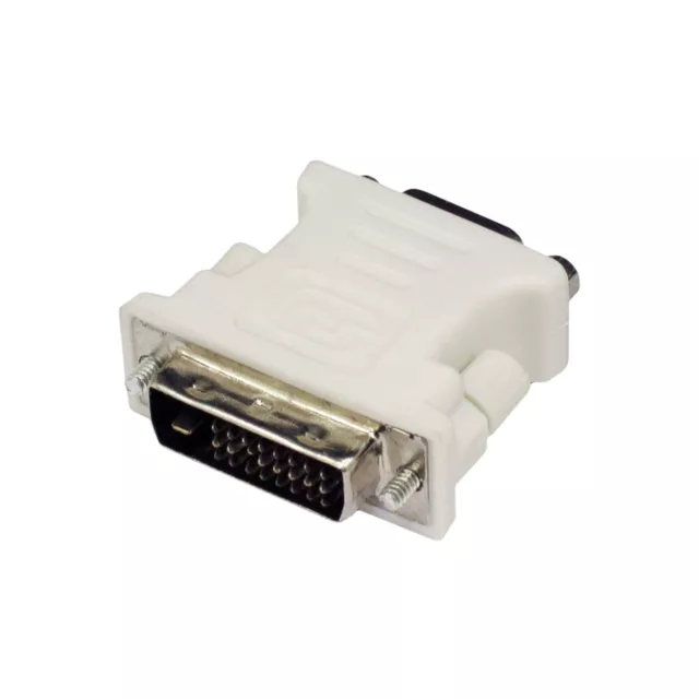 Adaptador Conversor de DVI-D 24+1 pines Dual-LINK Macho VGA A Hembra 15 Pin 2