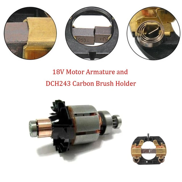 Jeu De Brosses (armature Et Carbone) Pour Modèles DDF458 DHP458 BDF458 – Neuf, Contenu Complet