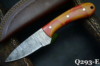 8.3" OAL Custom Hand Forged Damascus Steel Hunting Knife Handmade (Q293-E)