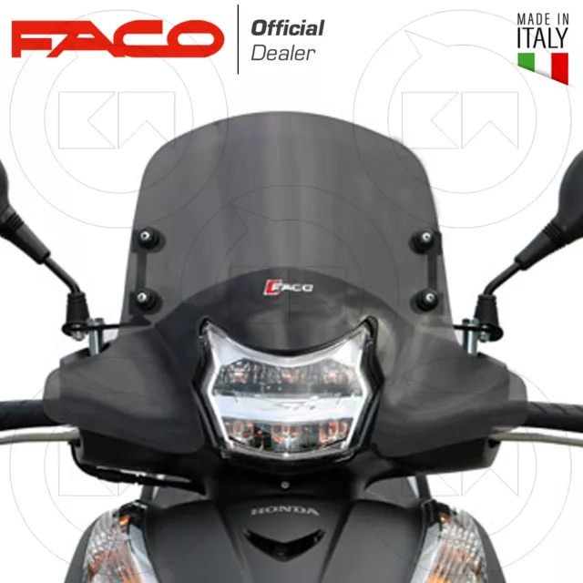 CUPOLINO PARABREZZA BASSO SPORTIVO FUME' SCURO FACO HONDA SH 300 ie 2018 2019