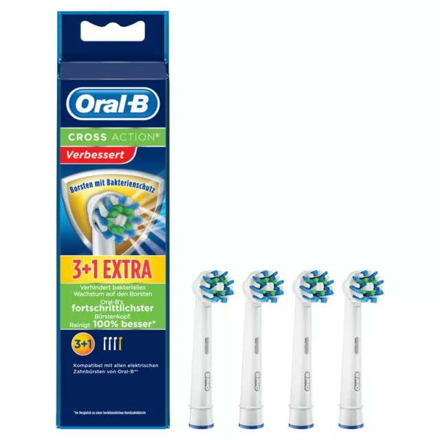 3 bis 15 Oral B PRO Cross Action Aufsteckbürsten Original Ersatz Bürsten Köpfe 3