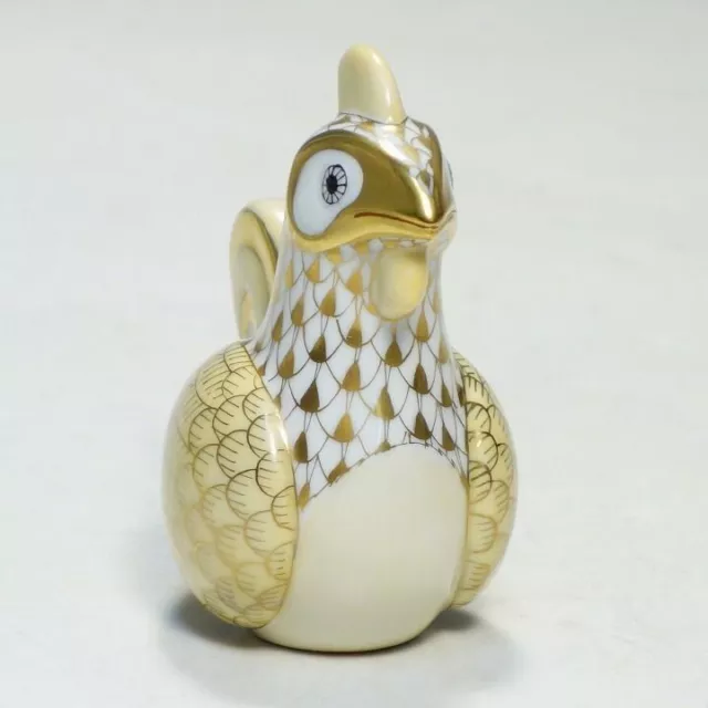 HEREND Japanese zodiac Porcelain figurine Bird Rooster Gold ornament 2017