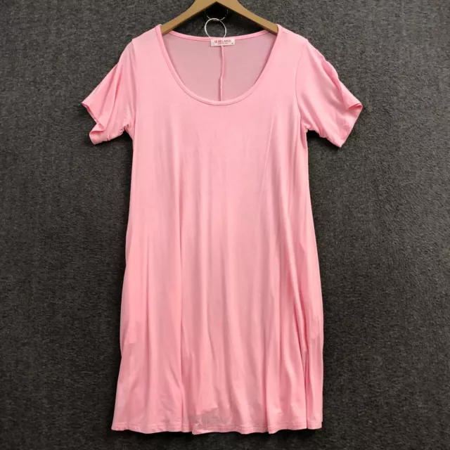 BELAROI Women's Short Sleeve Tunic Top Size Medium Loose Tunic T-Shirt Pink NWOT