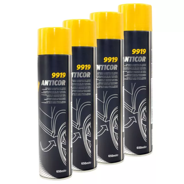 Protection Anti-encastrement Spray 4 X 650 ML Mannol 9919 Cavité Scellage