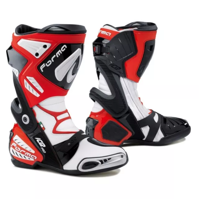 Motorradstiefel Racing Forma Ice Pro Rot Weiß Schwarz