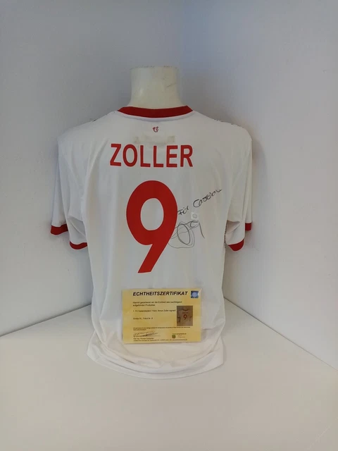 1. FC Kaiserslautern Trikot Zoller signiert + Widmung Autogramm Uhlsport COA XL