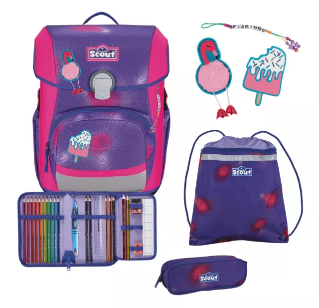 Scout Basic Neo Set 4 Piezas Mochilas Escolares Summer Violeta