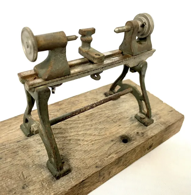 Antique Watch Makers Watchmakers Lathe Small Precision Lathe on Legs