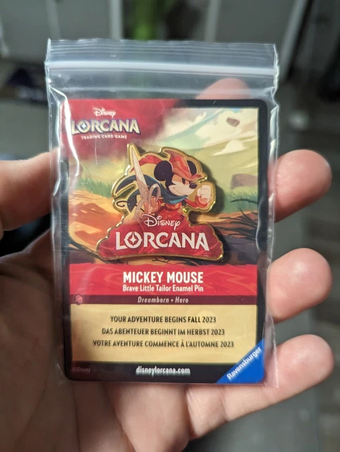 DISNEY LORCANA MICKEY Mouse Brave Little Tailor Pin Convention Promo