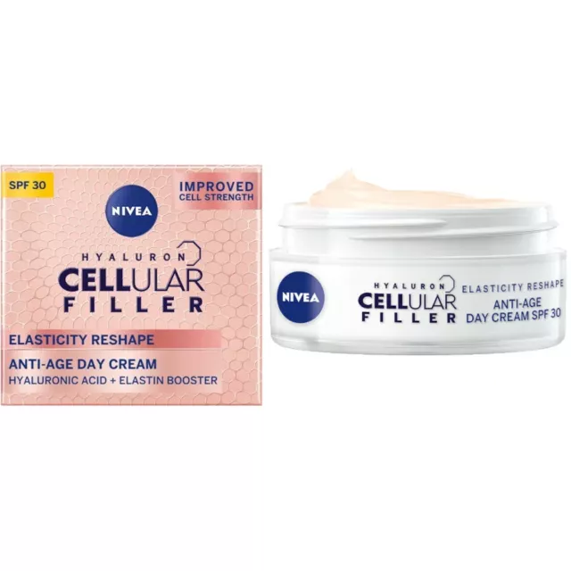 Nivea Hyaluron Cellular Elasticity Reshape Anti-Age Day Cream SPF30 *New& Boxed*