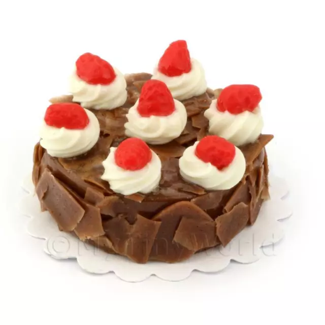 Puppenhaus Miniatur Schokolade Crumble Kuchen