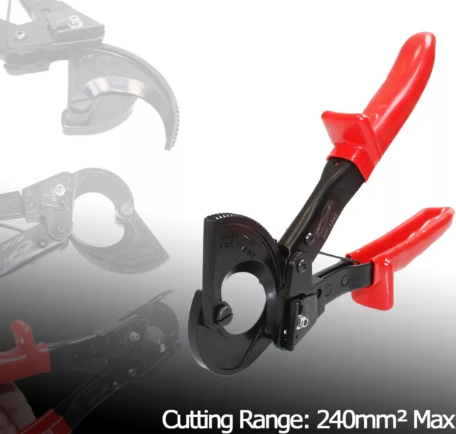 Ratchet Cable Cutter Cut AWG 600MCM Ratcheting Wire Cut Hand Tool Up To 240mm2