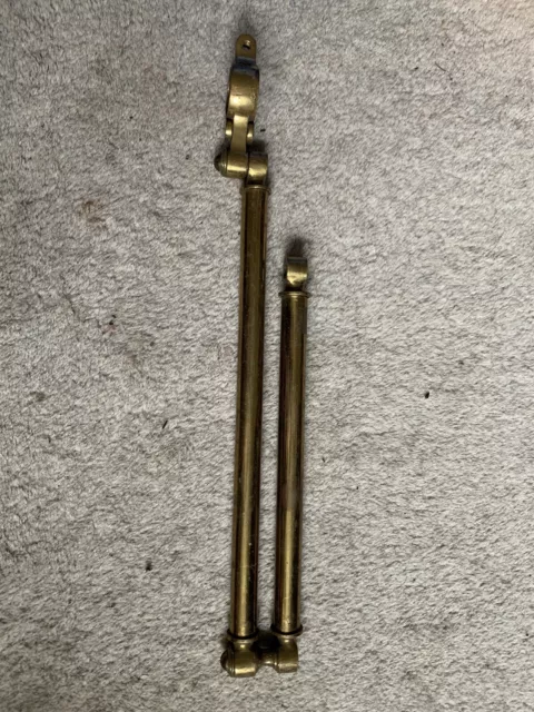 Reclaimed Brass Teatowel Rail Extendable Kitchenalia