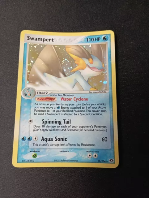 Carte Pokémon anglaise / US - Laggron / Swampert 11/106 holo - EX Emeraude