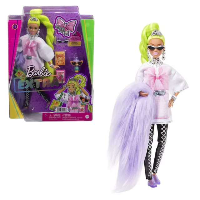 BAMBOLA BARBIE EXTRA con accessori gioco giocattolo per bambina mattel EUR  24,90 - PicClick IT