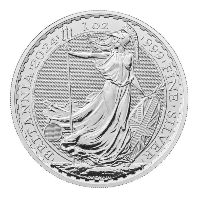 - Neu - Britannia Charles 1 oz 999 Silber 2024  Großbritannien 1 oz 999 Silber