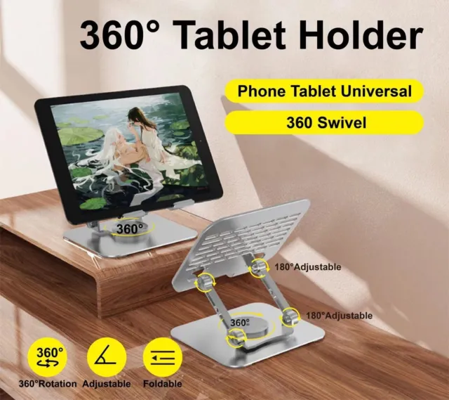 Tablet Halterung Ständer Universal ALU Halter für Tablet iPad Handy Tisch Büro