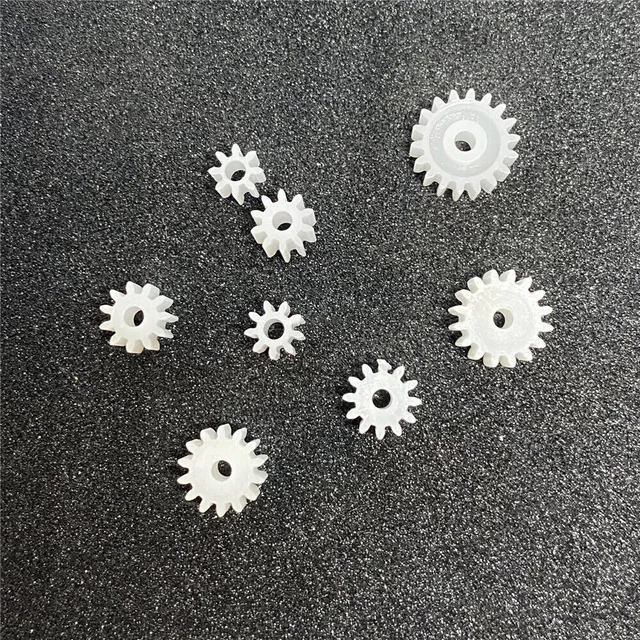 0,5 moduli albero principale ingranaggio pignone giocattolo parti elicoidali modello fai da te foro ingranaggi in plastica