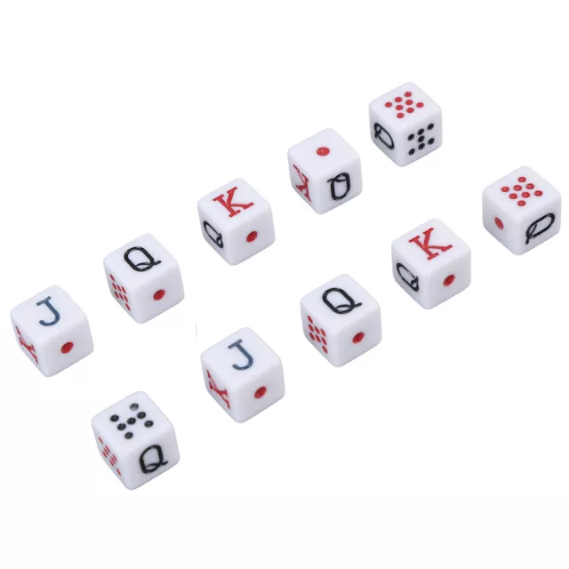 Airshi Dice Cubes 16MM JQK Dice Set And 10PCS Number Points For Board Games