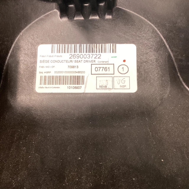 Seadoo Neo Mint Drivers Seat Assy Pn/269003722