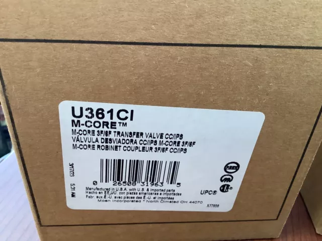 Moen U361CI M-Core 3 o 6 funciones 1/2" CC e IPS válvula desviadora bin214