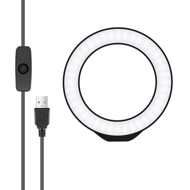 inch Video Vlogging Live Broadcast LED Selfie Ring Light White Light Fill Light