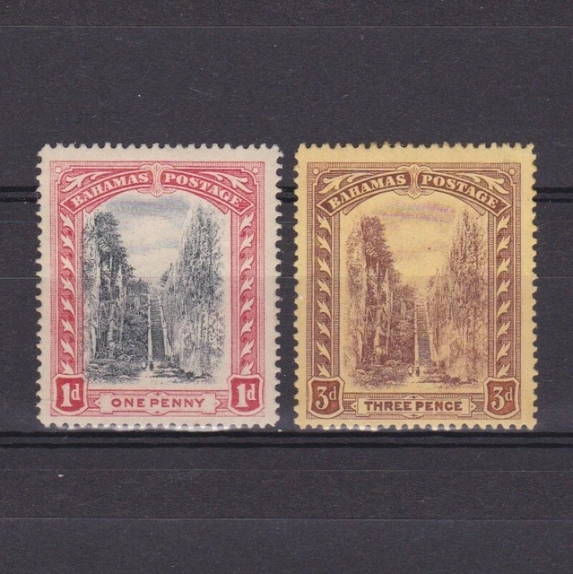 BAHAMAS 1911, SG# 75-76, CV £18, Wmk Mult-Crown CA, MH/NG
