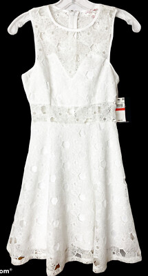 Marilyn Monroe Size XS Lace Halter Part Dress White Exposed Midriff Lined NWT