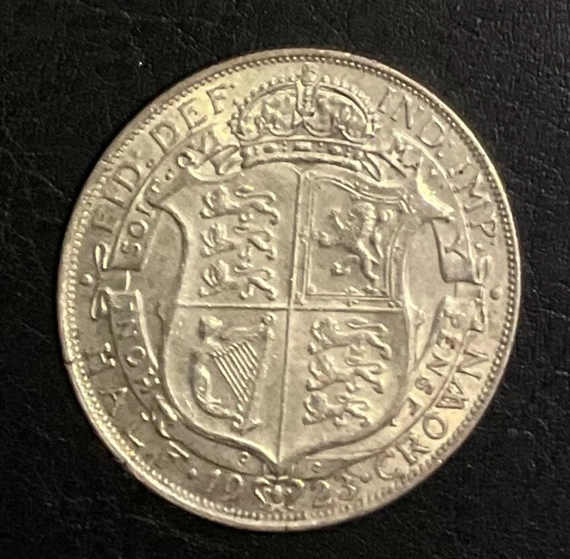1923 George V Silver Half  Crown