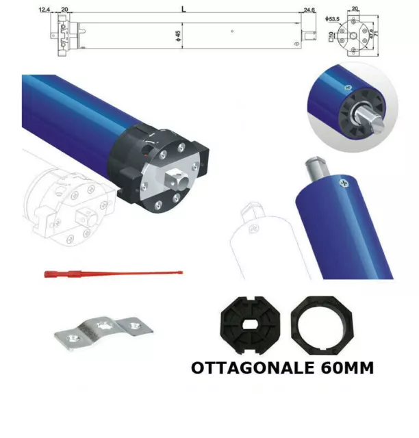 MOTORE PER TAPPARELLA TAPPARELLE DA 55 Kg 20 NM ITALY AVVOLGIBILE MOTORIZZAZIONE