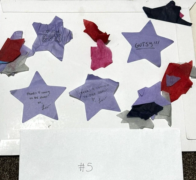 OLIVIA RODRIGO GUTS WORLD TOUR Confetti Stars 2024 WITH WRITING - Pack