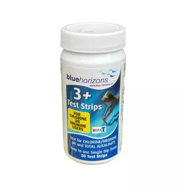 Test Strips for Chlorine or Bromine 3 Way+ Hot Tub and Pool - 50 strips