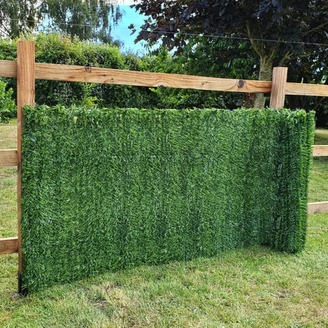 Artificial Conifer Hedge Plastic Garden Fence Privacy Screening Balcony 1m x 3m
