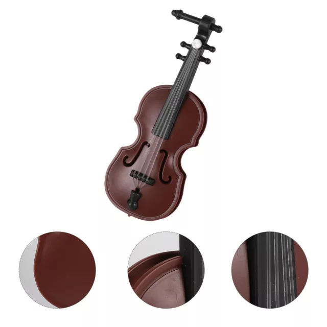 12 Sets Plastique Mini-violon Accessoire De Guitare Maison Poupée Miniature