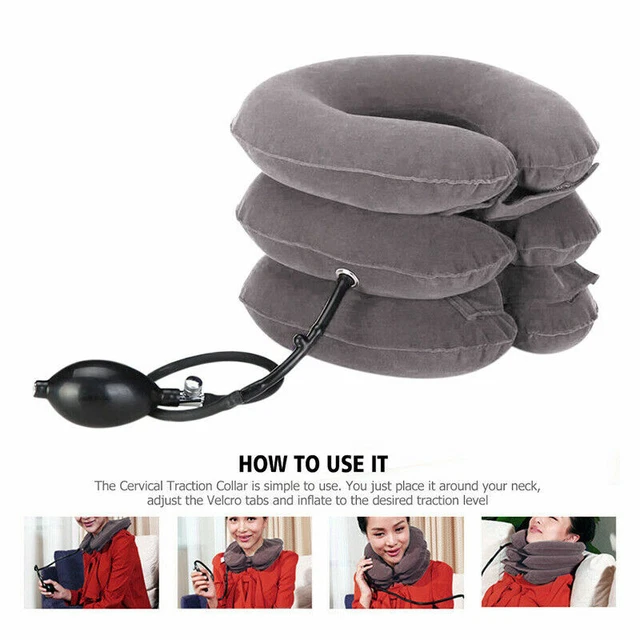 Air Inflatable Neck Support Pillow U Shape Comfort Cushion For Travel Car Flight