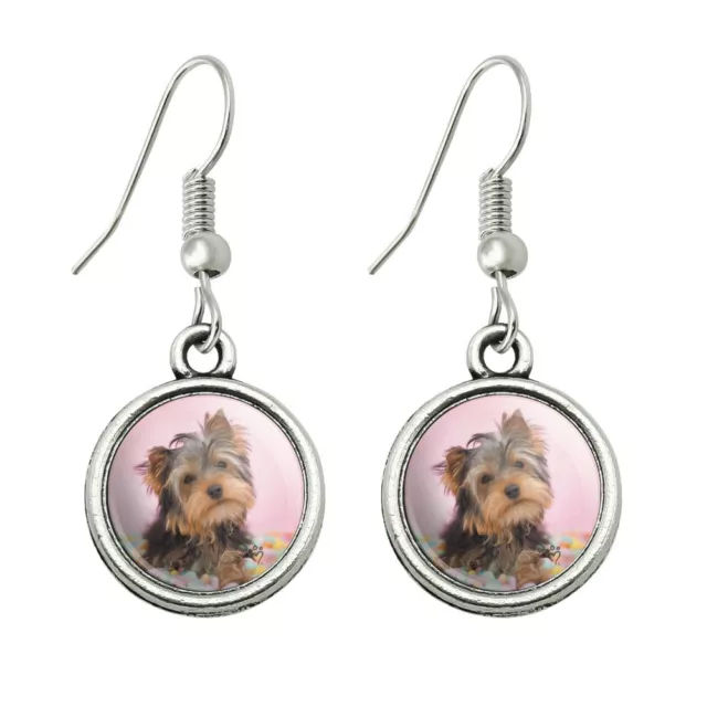 Yorkie Yorkshire Terrier Dog Candy Eggs Easter Dangling Drop Charm Earrings