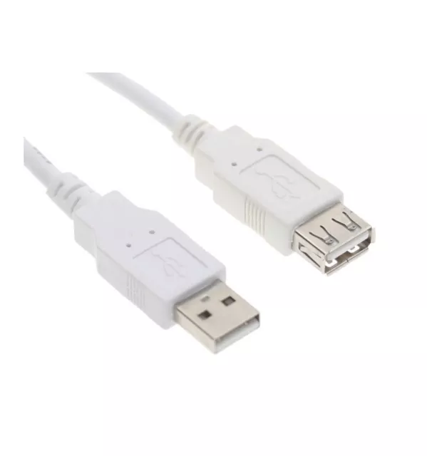 3m Metre LONG USB 2.0 EXTENSION Cable Lead A Male To A Female - 5Gbps High Speed