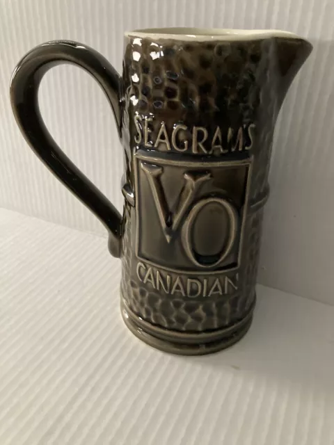 Seagram’s VO Canadian Pottery  Pitcher Brown. Vodka, Bar , Saloon Collectable