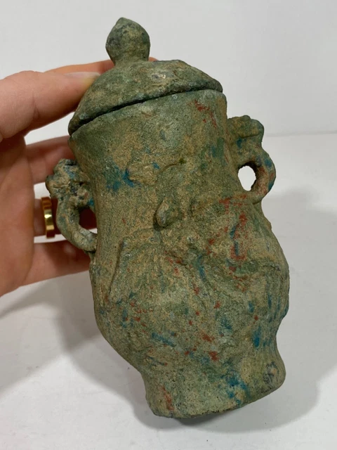 Chinese Bronze Jar w/Lid