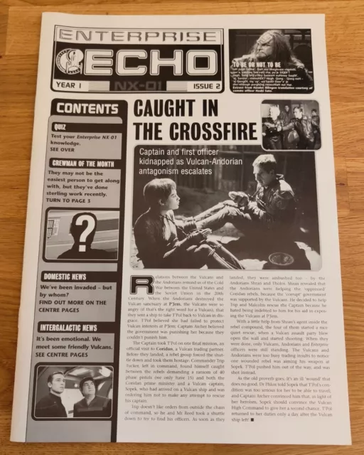 NEWSLETTER - Star Trek Enterprise Echo NX-O1 Year 1 Issue 2 Star Trek News