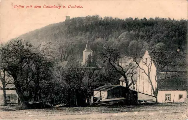 AK GRUß AUS COLLM BEI OSCHATZ GEM WERMSDORF KR NORDSACHSEN MIT COLLMBERG SACHSEN